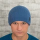 Мужская вязаная шапка КАНТА Fashion Hat на флисе 50-60 джинс (MC-111) - изображение 2