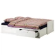 Каркас кушетки із 2 шухлядами IKEA BRIMNES БРІМНЕС, білий, 80х200 см, 002.287.05 - изображение 3