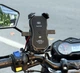 Тримач кріплення телефону Motorace для мотоцикла на кермо дзеркало з Бездротова зарядка + USB QC3.0 - зображення 1