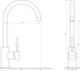 Cмеситель для кухни однорычажный GLOBUS LUX LAZER GLLR-0203S-11-GRAPHITE графит латунь 000021919 - изображение 2