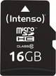 Карта памяти Intenso MicroSD 16GB Class 10 + SD Adapter - изображение 1