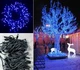 Уличная водостойкая гирлянда нить 100 LED DL черный каучук, 10 метров синяя 1431020 - изображение 2