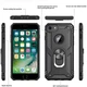 Чехол Shield для Iphone 7 / 8 бронированный Бампер с подставкой Black - изображение 7