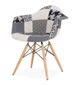 Стул обеденный Accord AC 018WB Denis№2 Eames Chair patchwork черно-белый 620x620x810 мм - изображение 1