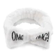 Косметична пов'язка для волосся OMG Oxa плюшева White 2789 - изображение 3