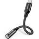 Переходник адаптер Ugreen Type-C male to 3.5 mm female 10 cm 70858 Black Braided - изображение 1