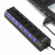 Розгалужувач на 7 портів USB 2.0 хаб з перемикачами Memos HB27-203PBK Чорний (3-HB27) - зображення 2