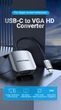 Переходник USB Type-C - VGA для синхронизации, 1080p 60 Гц, 15 см, серый - изображение 2