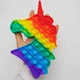 Іграшка антистрес пупирка Єдиноріг Pop It Rainbow 18х17 см - зображення 2