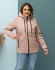 Куртка женская демисезонная с капюшоном MODA 00103 M (46) Светло-бежевый (M -00103 /1 А) - изображение 2
