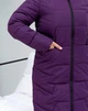 Жіноча зимова куртка з капюшоном подовжена MODA 000117 XXL (52) Бузковий (М-000117/3 C) - зображення 3