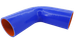 Патрубок кут 135 ° - D = 90 товщина = 5 мм (150 мм х 150 мм) силікон синій - зображення 1