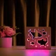Детский светодиодный ночник ArtEco Light "Две акулы и рыбки" из дерева, с пультом и регулировкой цвета, RGB - изображение 2