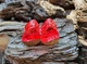 Серьги плаги WoodWork TUNNEL Drop Red Foil 36 мм Деревянные - изображение 2