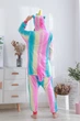 Женская кигуруми пижама взрослая и подростковая Kigurumi Единорог Радужный розовый S 145-155 см. (1003) - изображение 2