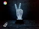 3D ночник "Привет" (УВЕЛИЧЕННОЕ ИЗОБРАЖЕНИЕ) подарочная упаковка + 16 цветов + пульт ДУ + сетевой адаптер&nbsp;+ батарейки (3ААА) &nbsp;3DTOYSLAMP - изображение 1