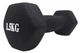 Гантель EasyFit 1.5 кг 1 шт Neoprene для фитнеса с матовым виниловым покрытием (неопрен) черная цельная литая неразборная EFNPR15BK - изображение 1