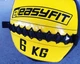 Медбол EasyFit 6 кг (WALL BALL) медицинский мяч-слэмбол для кросфита и фитнеса желтый (EFWB3Y) - изображение 3