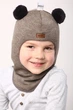Зимняя шапка-шлем Beezy для мальчика 1402-05-22 Мишка р. 0 (44-46 см) - изображение 1