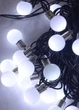 Гирлянда светодиодная лампы ретро на черном проводе 20 ламп 5см LED DL 7 метров белый холодный матовый SZ-1365-03 - изображение 3