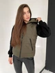 Жилет женский с капюшоном K&ML 026 M - L ( 46 - 48 ) Хаки ( 026 - 04 ) - изображение 2