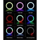 Набор для блогера 2в1 Разноцветная Светодиодная Кольцевая лампа RGB LED 20 см Селфи Лампа для блогеров с держателем для телефона и со штативом 2 метра 10 Ват 15 режимов - изображение 10