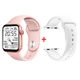 Розумний смарт годинник Smart Watch 44mm Bluetooth LUX32 PRO Series 6 Aluminium + 2 РЕМІШКА (додаток RDFIT) PINK - зображення 1