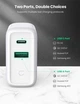 Мережевий зарядний пристрій Ugreen CD170 36 W USB + Type-C Charger White (UGR-60468) - зображення 4