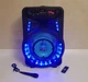 Аккумуляторная акустическая система Bluetooth колонка с микрофоном ZPX ZX-7774 с LED подсветкой/микрофоном и пультом управления Черная - изображение 5