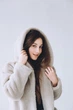 Шуба з овечої шерсті Sheep brand Tilda 90см розмір M з капюшоном, сірий - зображення 4