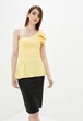Женский костюм блуза с бантиком + юбка миди Подіум Bow 27928-YELLOW XXL Желтый - изображение 1