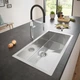 Мойка для кухни GROHE из нержавеющей стали K700 864x464мм прямоугольная врезная матовая 1мм без сифона 31580SD1 - изображение 5