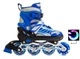 Роликовые коньки детские раздвижные Skate Inline BLUE размер 34-37 Синие передние колеса СВЕТЯТСЯ - изображение 1