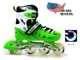 Роликовые коньки детские раздвижные Scale Sports GREEN LF 905 Зеленые размер 29-33 передние колеса СВЕТЯТСЯ - изображение 1