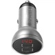 Автомобильное зарядное устройство Baseus Digital Display Dual USB Car Charger 4.8A 24W CCBX-0S Silver - изображение 1