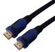 Кабель HDMI-HDMI 19PM/M 5m, v1.4a (3D), HQ-Tech HDM-040-050, оплетка Blue&Black, медь - изображение 1