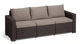 Набір садових меблів Allibert California 3 seater Коричневий (8711245126425) - зображення 2
