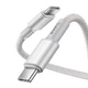 Кабель Baseus USB-C 100W Quick Charge для MacBook/iPad/Samsung/Huawei/Xiaomi|1M, 5A, 100W| White - зображення 2