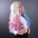 Парик ZADIRA женский длинный волнистый на сетке Харли Квинн (Harley Quinn) из термоволос - изображение 1