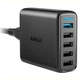 Мережевий зарядний пристрій Anker PowerPort 5 Speed - 51.5W 1xQC3.0 & 4xPIQ Black - зображення 1