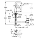 Смеситель для раковины высокий Grohe Essence M-Size (цвет - тёмный графит, матовый), с донным клапаном (32628AL1) - изображение 5