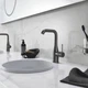 Смеситель для раковины высокий Grohe Essence M-Size (цвет - тёмный графит, матовый), с донным клапаном (32628AL1) - изображение 8