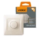 Светорегулятор поворотный 600 Вт VIDEX Binera крем (VF-BNDM600-CR) - изображение 2