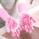 Силиконовые многофункциональные перчатки для мытья и чистки Magic Silicone Gloves Малиновый - изображение 10