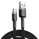 USB Cable Baseus Cafule MicroUSB (CAMKLF-CG1) Black 2m - зображення 1