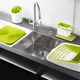 Универсальный органайзер на раковину 3 в 1 Kitchen Shelf Sink Tidy , для щеток, губок, мыла и полотенец Лайм - изображение 5