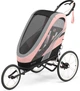 Спортивная прогулочная коляска Cybex Sport Zeno Silver Pink на черном шасси с оранжевыми деталями - изображение 1