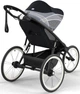Спортивная беговая прогулочная коляска Cybex Sport Avi All Black на черной раме с черными деталями - изображение 2