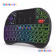 Бездротова клавіатура міні Riitek Rii mini X8+ NEW з мікрофоном тачпад російсько-англійська розкладка з підсвічуванням 8 кольорів (0556BS) - зображення 1