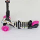 Детский трехколесный самокат Best Scooter 58420 Божья коровка 5 в 1 с сиденьем и родительской ручкой, с рисунком, Сиреневый с бабочками - изображение 3